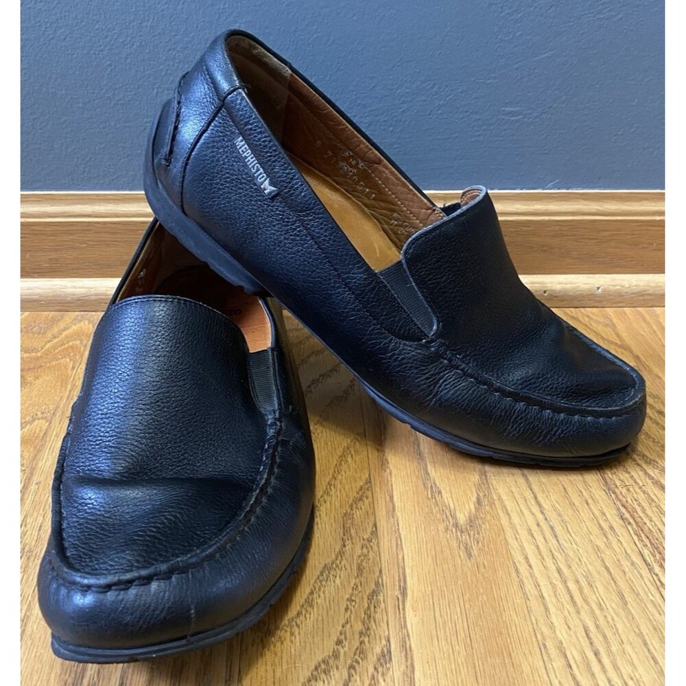 Mephisto Cool Air Black Leather Slip On Casual Loafers Shoes Mens 11 Portugal